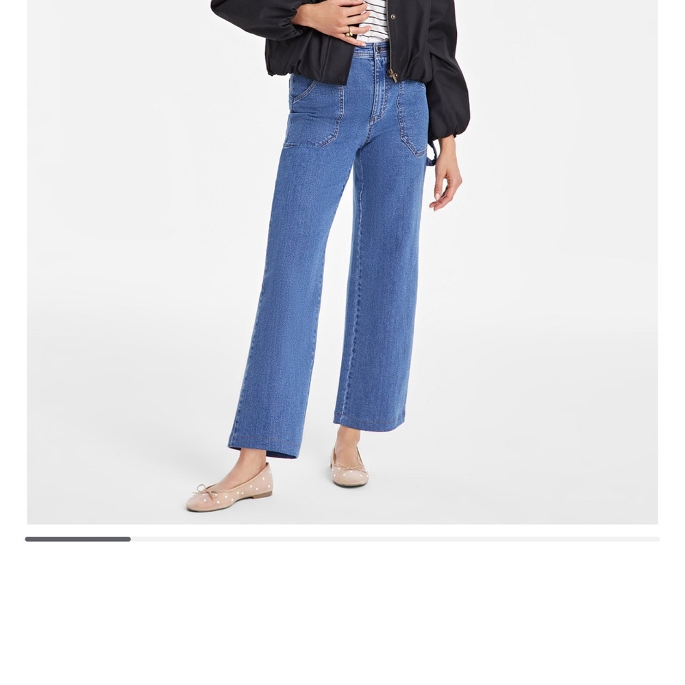 Women's Blue Wide-Leg Jeans